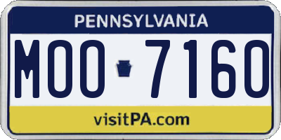 PA license plate MOO7160