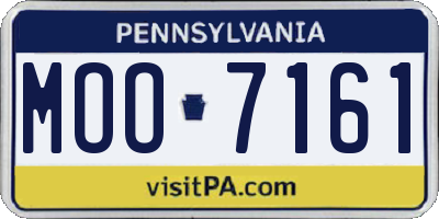 PA license plate MOO7161