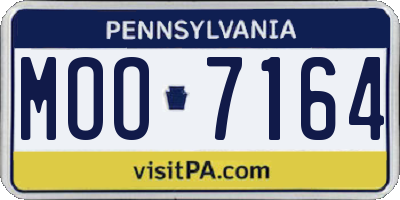 PA license plate MOO7164