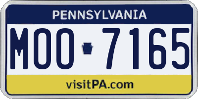 PA license plate MOO7165