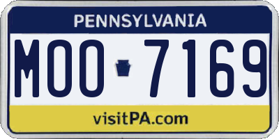 PA license plate MOO7169