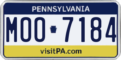 PA license plate MOO7184