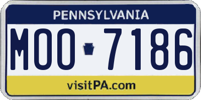 PA license plate MOO7186