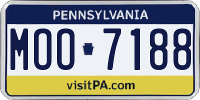 PA license plate MOO7188