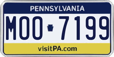 PA license plate MOO7199