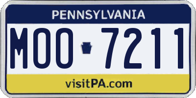 PA license plate MOO7211