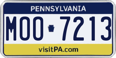 PA license plate MOO7213