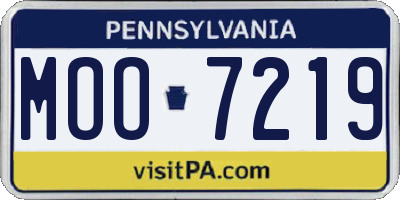 PA license plate MOO7219