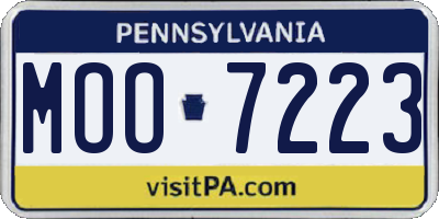 PA license plate MOO7223