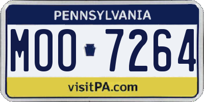 PA license plate MOO7264