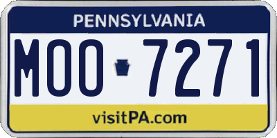 PA license plate MOO7271