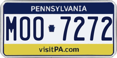 PA license plate MOO7272
