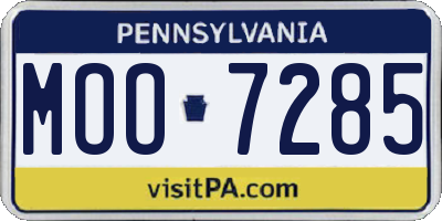 PA license plate MOO7285