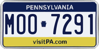 PA license plate MOO7291