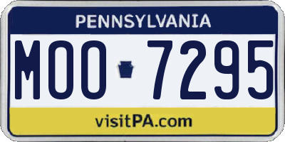 PA license plate MOO7295