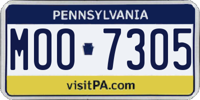 PA license plate MOO7305