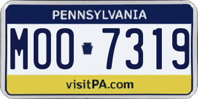 PA license plate MOO7319