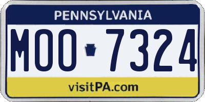 PA license plate MOO7324