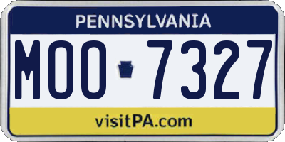 PA license plate MOO7327