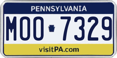 PA license plate MOO7329