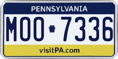 PA license plate MOO7336
