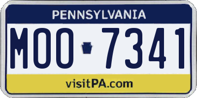 PA license plate MOO7341