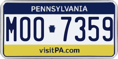 PA license plate MOO7359