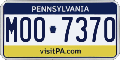PA license plate MOO7370