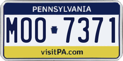PA license plate MOO7371