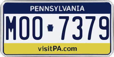 PA license plate MOO7379