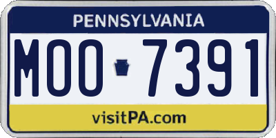 PA license plate MOO7391