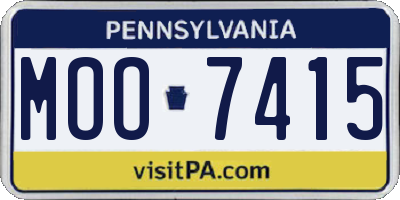 PA license plate MOO7415