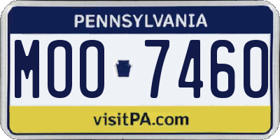 PA license plate MOO7460