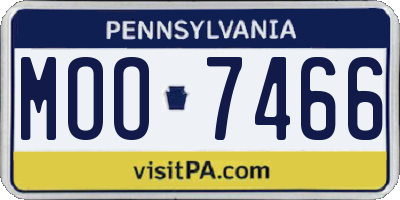 PA license plate MOO7466