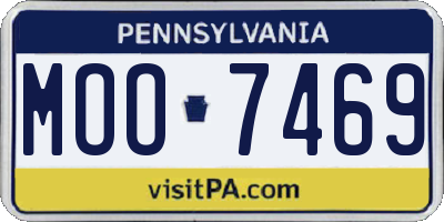 PA license plate MOO7469