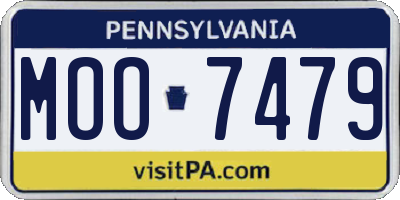 PA license plate MOO7479