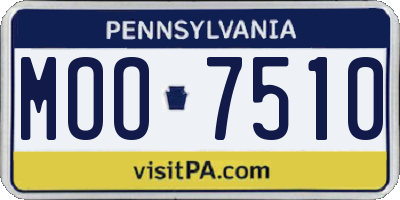 PA license plate MOO7510