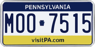 PA license plate MOO7515