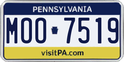 PA license plate MOO7519
