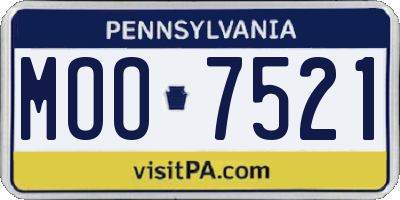 PA license plate MOO7521