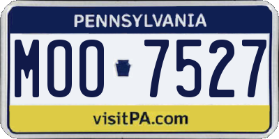 PA license plate MOO7527