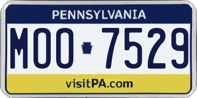 PA license plate MOO7529