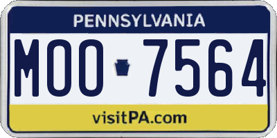 PA license plate MOO7564