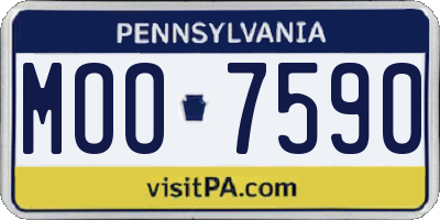 PA license plate MOO7590