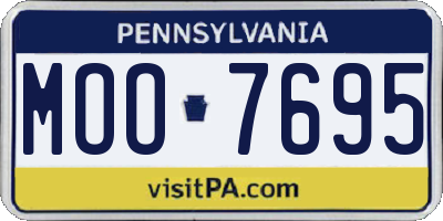 PA license plate MOO7695