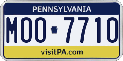 PA license plate MOO7710