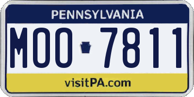 PA license plate MOO7811