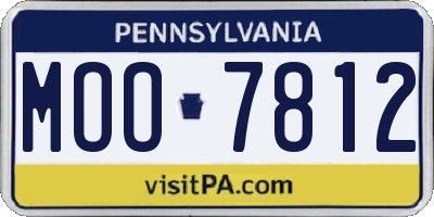 PA license plate MOO7812