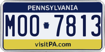 PA license plate MOO7813