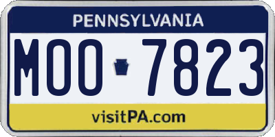 PA license plate MOO7823